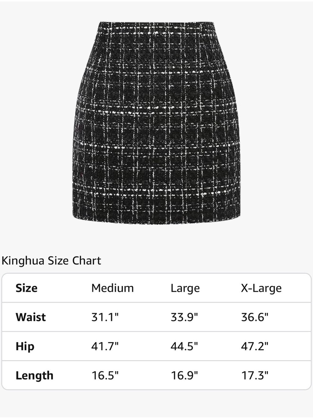 🍁NWT Black and White Lined Tweed Mini Skirt